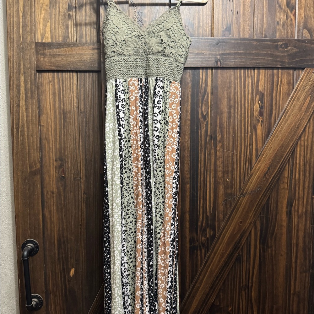 Derek Heart Multicolor Striped Maxi Dress